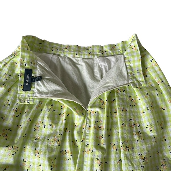 MODCLOTH IMAGINE THE IMPOSSIBLE GREEN GINGHAM SKIRT SIZE 8 - Picture 8 of 13